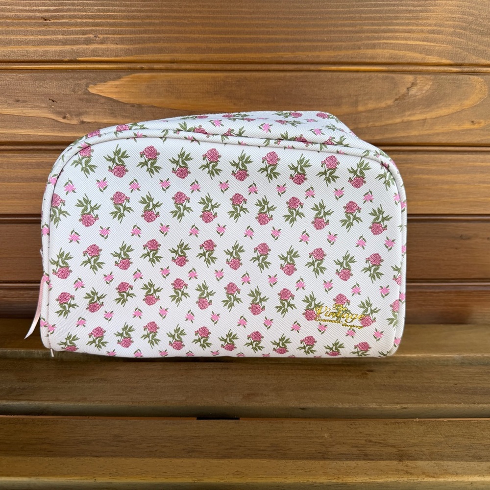 Floral White and Pink Women's Bag